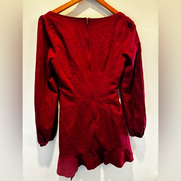 Princess Polly Red Sheath Mini Dress with Bishop Sleeves short fall euro summer - Picture 9 of 14